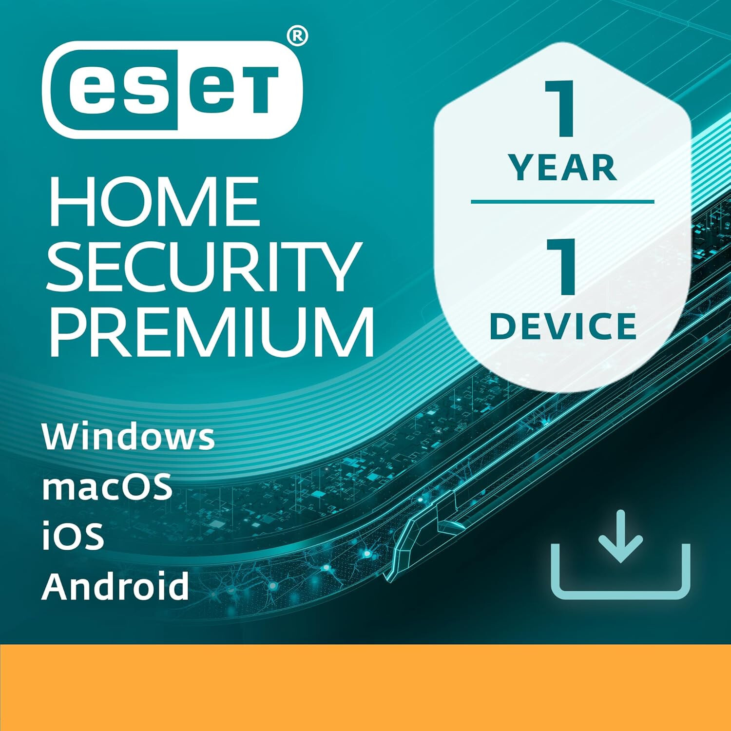 ESET HOME INTERNET SECURITY PREMIUM 2025 1 DEVICE 1 YEAR PC MAC ANDROID EMAIL