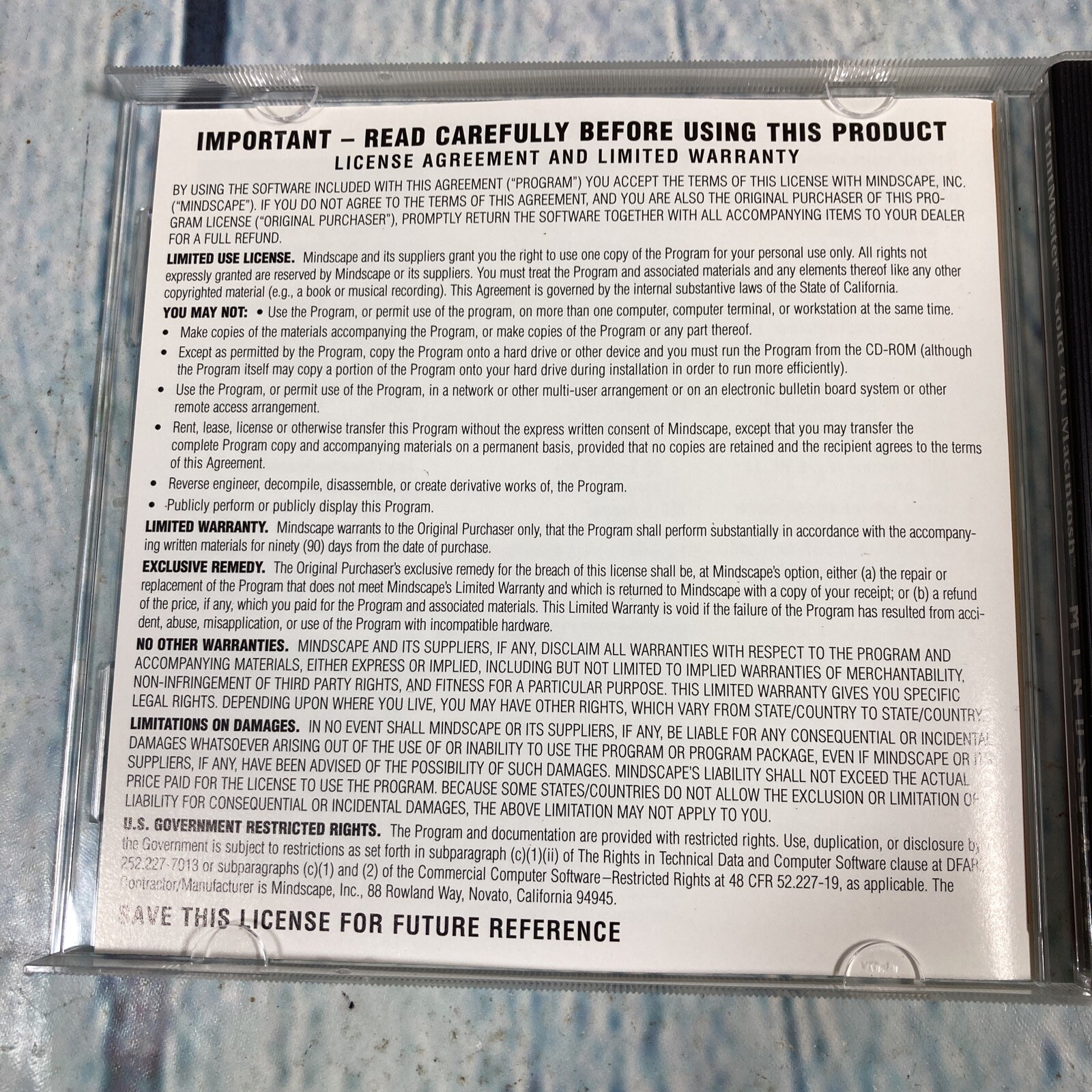Vintage Print Master Gold Publishing Suite CD Software – For Macintosh 1997
