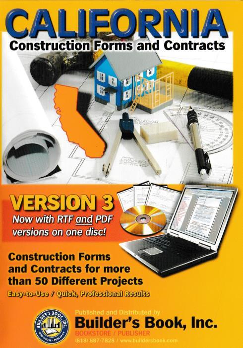 RTF PDF Construction Project Forms & Contracts 3 PC CD proposal insure invoices+
