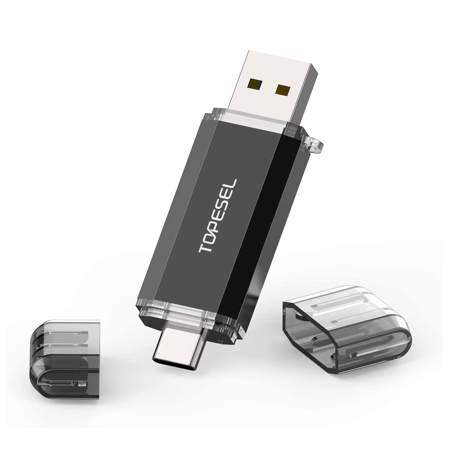 TOPESEL Type C 256GB USB C Flash Drive Dual 2-in-1 Thumb Drive USB 3.0/3.2 Ge…