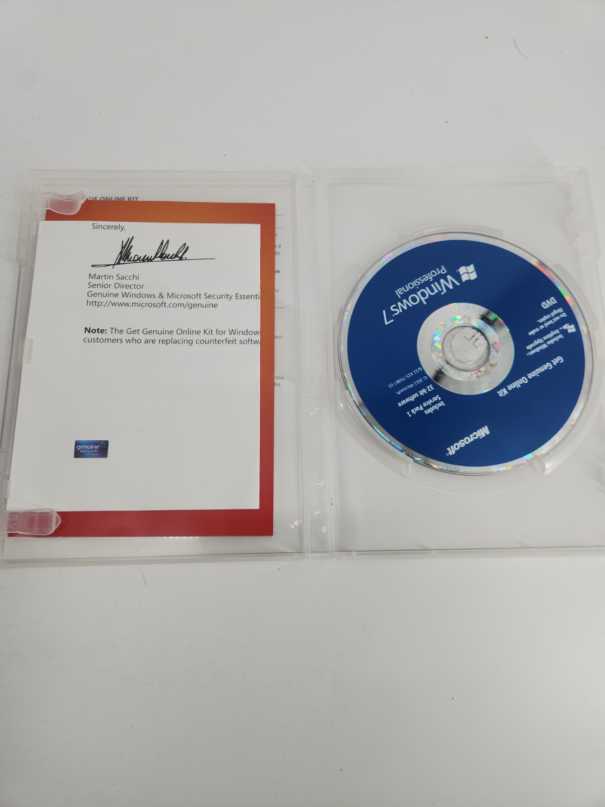 Microsoft Windows 7 Professional “Get Genuine” Kit – FULL RETAIL