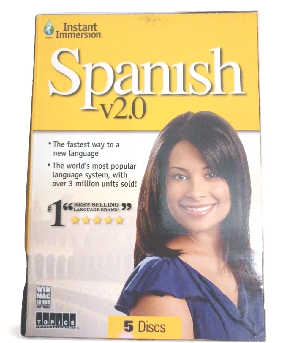 Instant Immersion Spanish Version 2.0 CD-ROM 5 Disc Set – Fastest Way To Learn!