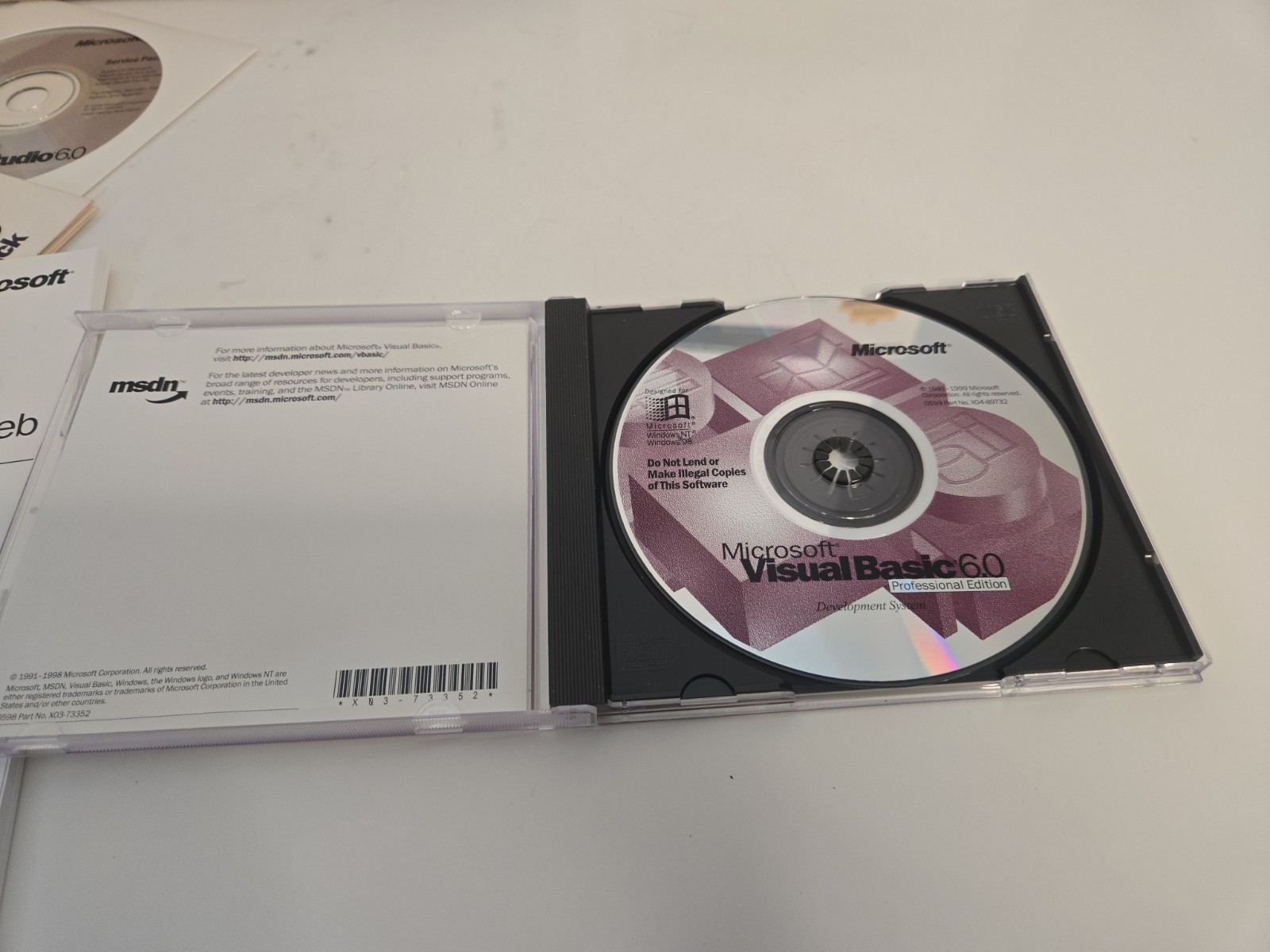 Microsoft Visual Basic 6.0 Professional Edition 203-00769 Clean Disks