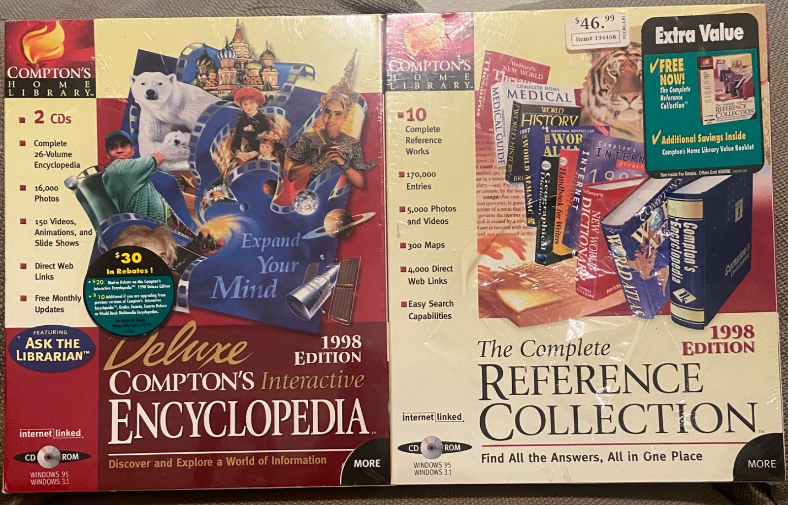 NEW Deluxe Compton’s Interactive Encyclopedia & Complete Reference Collection