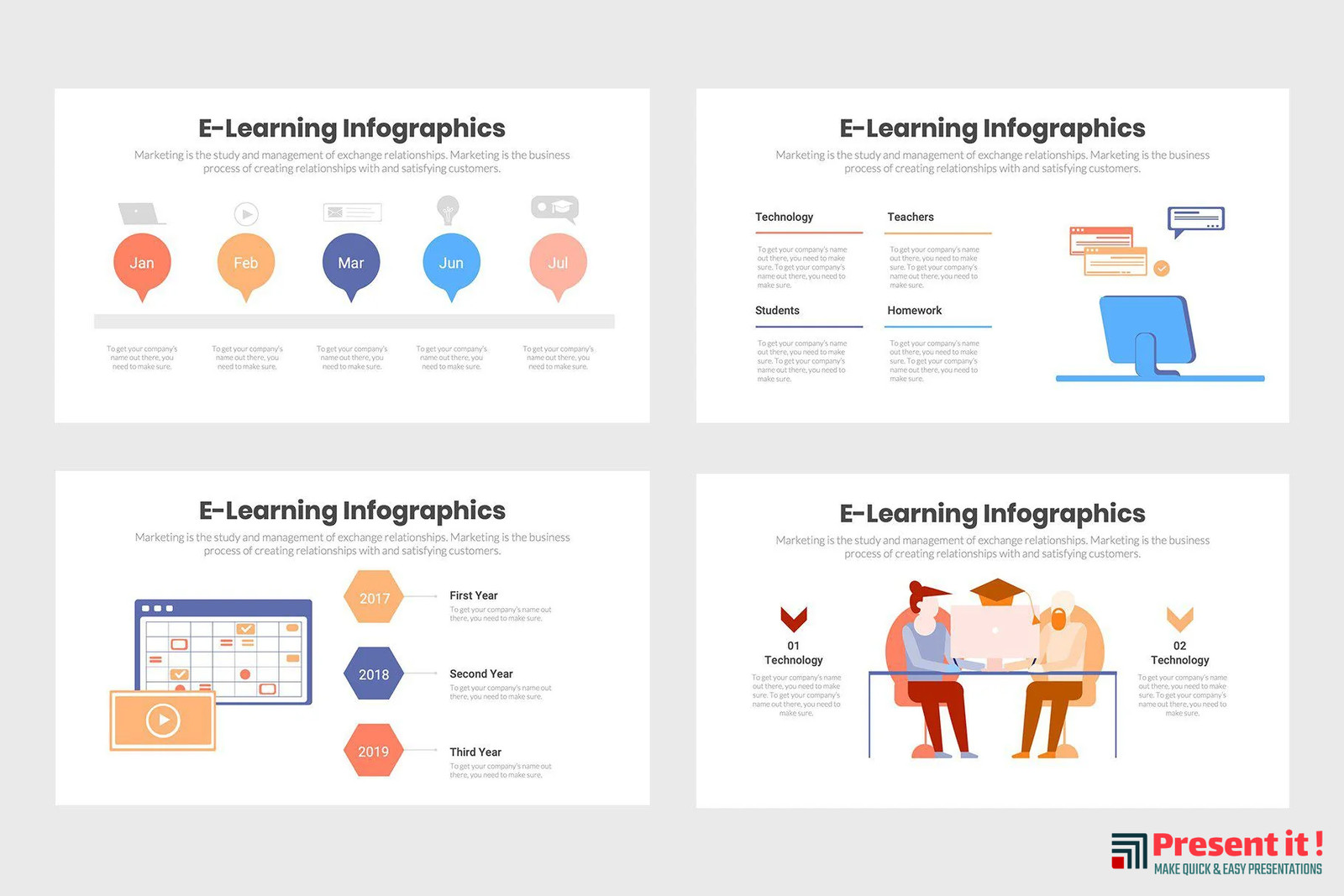 E-Learning Infographics Template