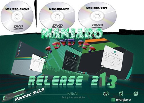 Manjaro Linux 3 DVDs XFCE KDE GNOME 21.3.3 FAST SHIPPING USA