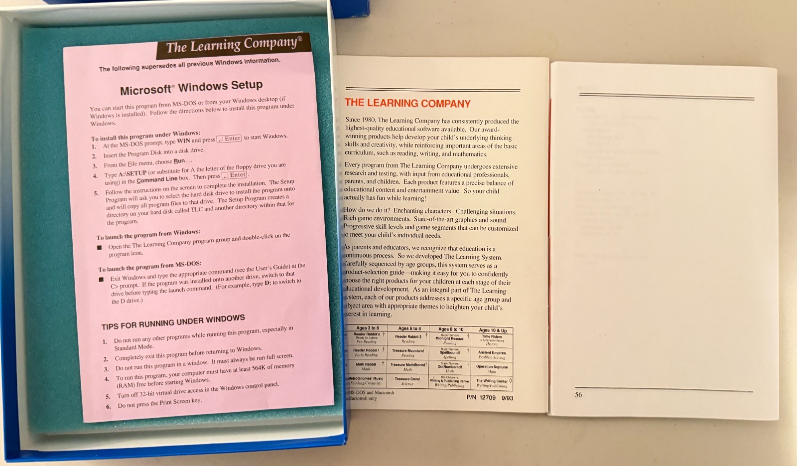 VINTAGE – Math Rabbit for Windows The Learning Company – 1989 V 2.1 3.5 Disk