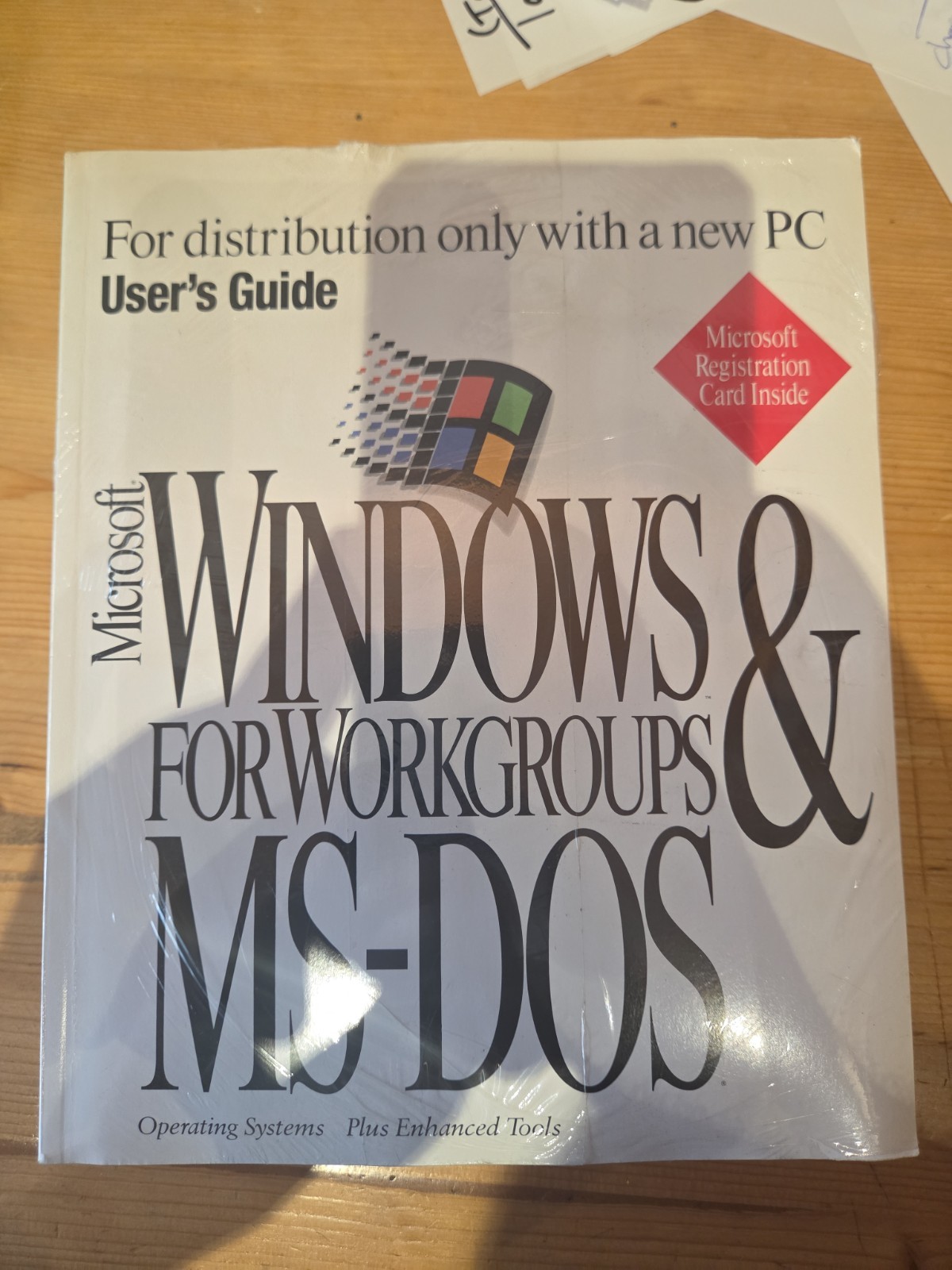 Microsoft MS-DOS and Windows for Workgroups Manual New Sealed – No Disk