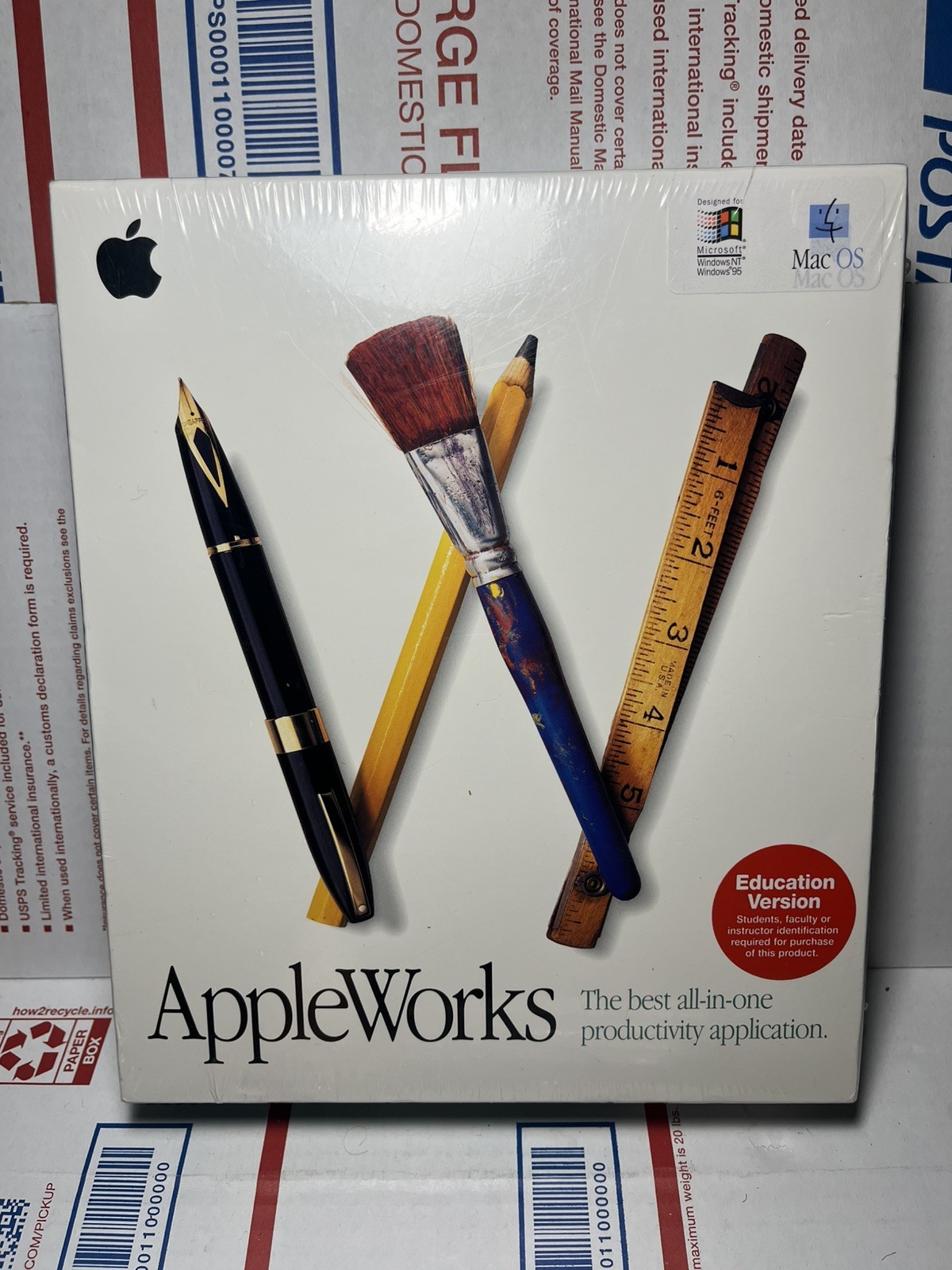 NEW!! FACTORY SEALED AppleWorks 5 Software Version 5.0.3 MAC Windows!