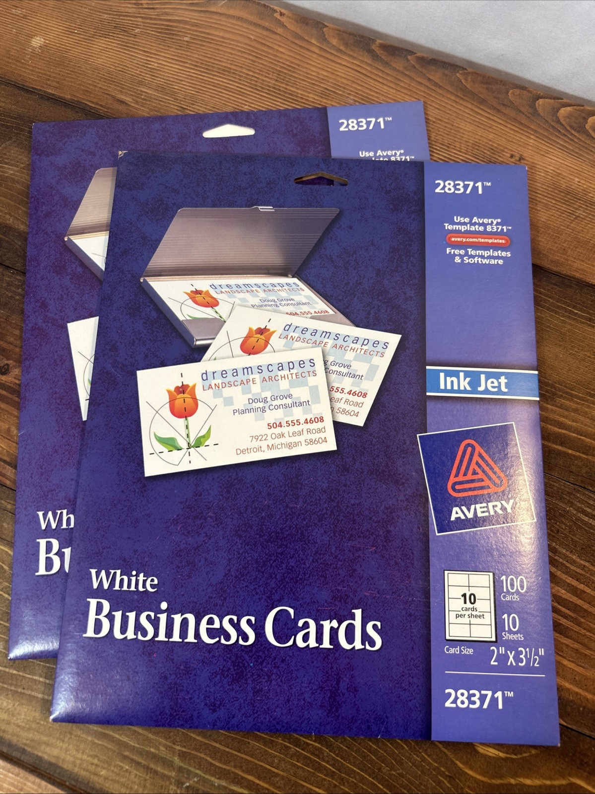 Avery 8371 Ink Jet Matte White Business Cards 250 Cards New