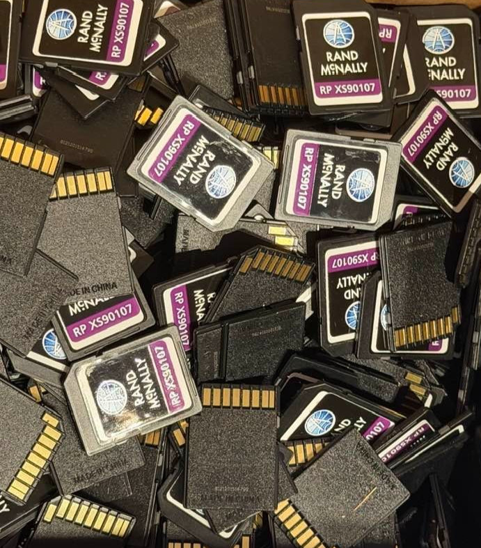 LOT OF 300 RAND MCNALLY 8GB SD CARDS WITH RVND TRIP MAKER SOFTWARE RPXS90107