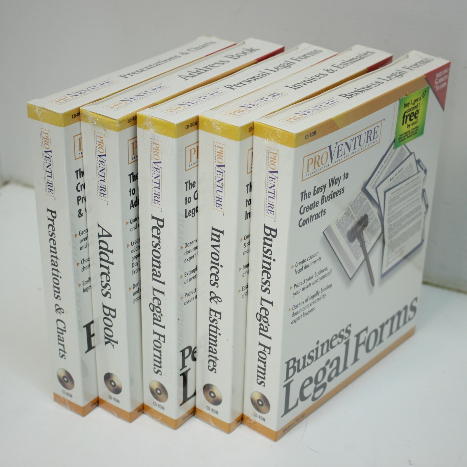 Proventure Sealed Software Big Box Lot w/invoices & Estimates Windows 95/98 PC