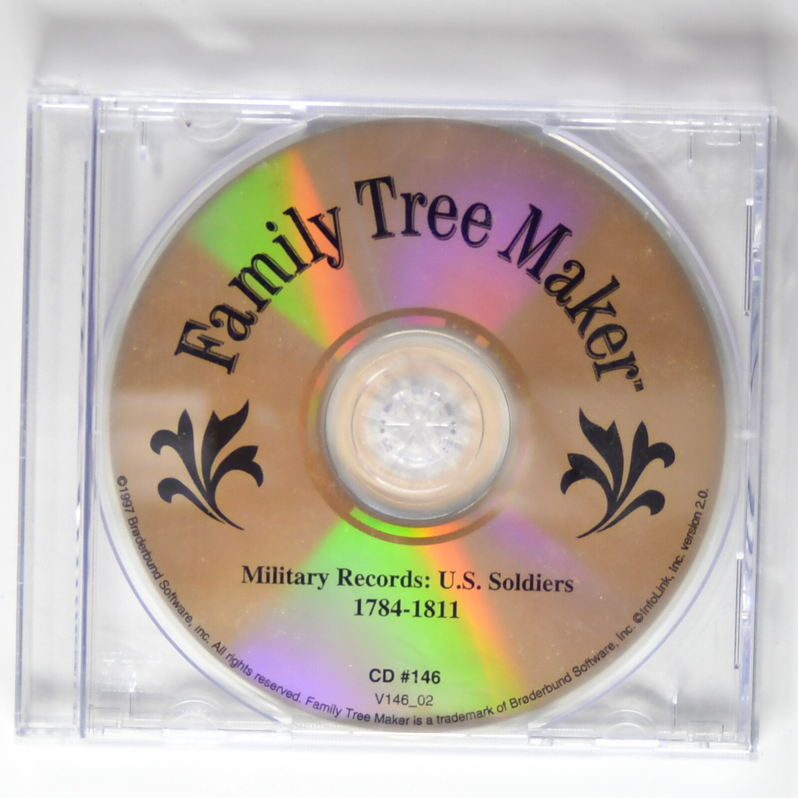 Broderbund Family Tree Maker Data CD # 146 US Soldiers 1784-1811