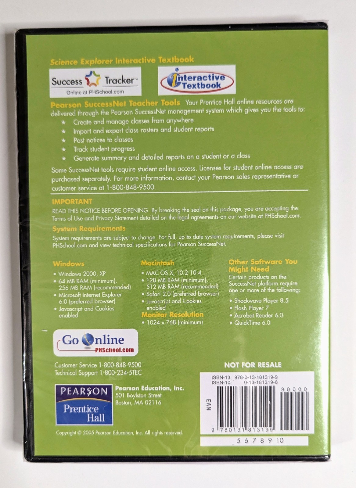 Prentice Hall LIFE SCIENCE Teacher Online Access Pack CD-ROM Homeschool Software