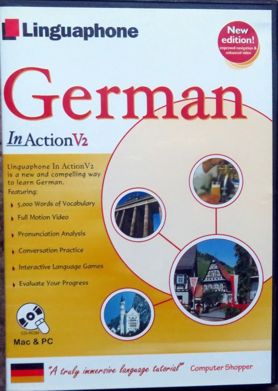 GERMAN IN ACTION V2 – Linguaphone – CD-ROM – Windows / Mac
