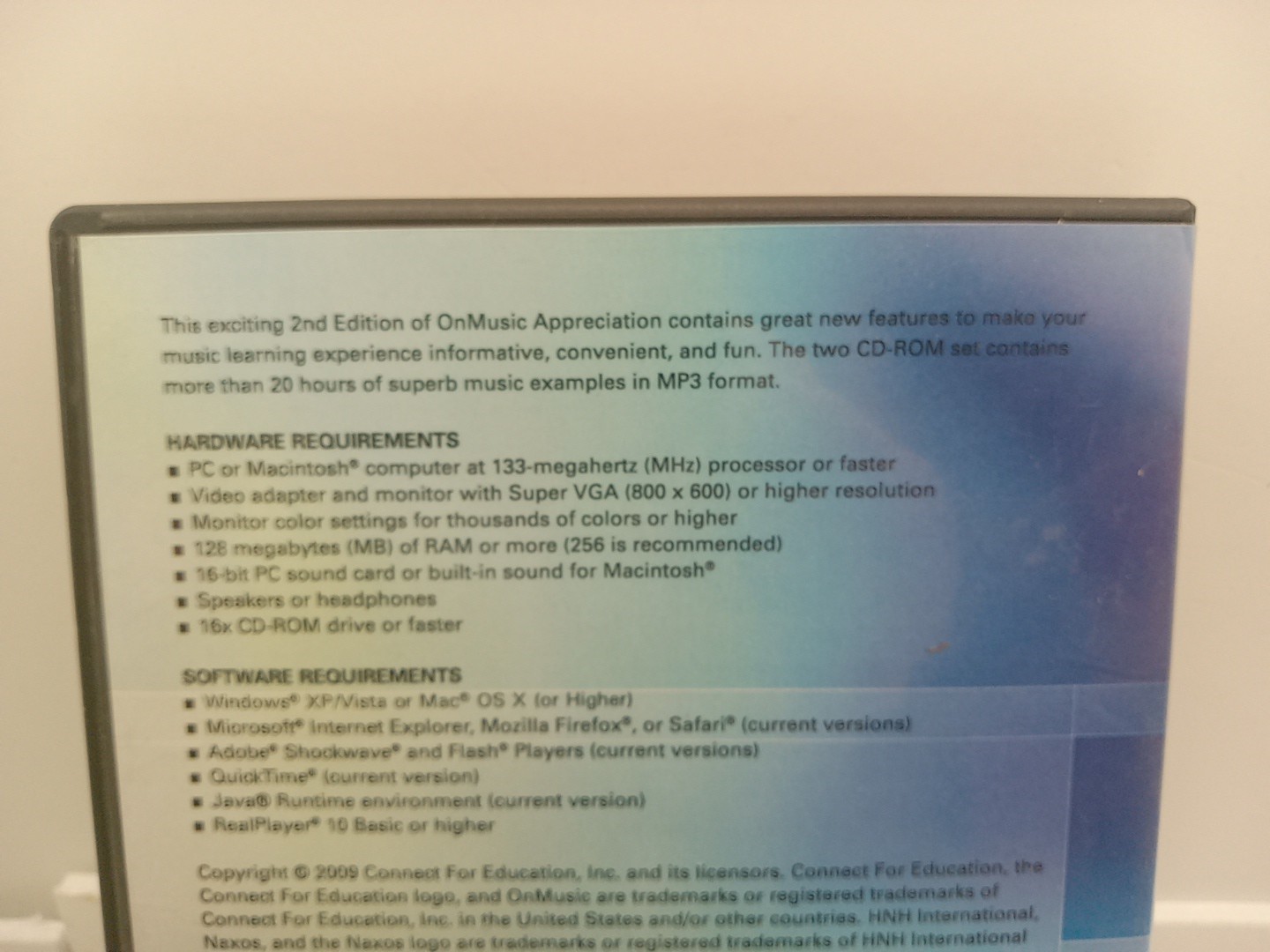 OnMusic Appeciation – 2nd Edition (PC CD Rom, 2009)