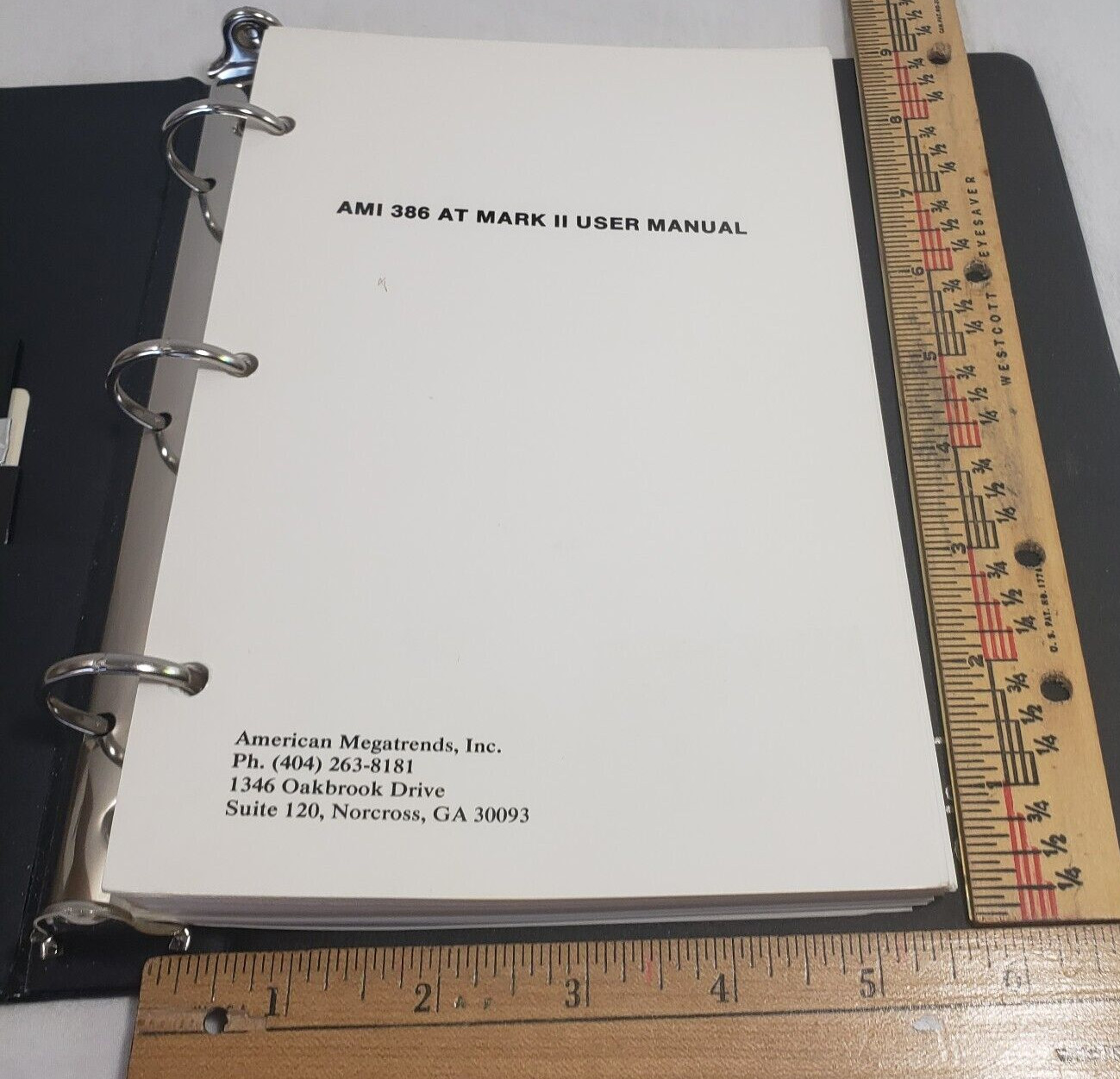 AMERICAN MEGATRENDS LOT- User Manuals AMI 386 ++ Binder + Magic I/O 5..25″ disk+