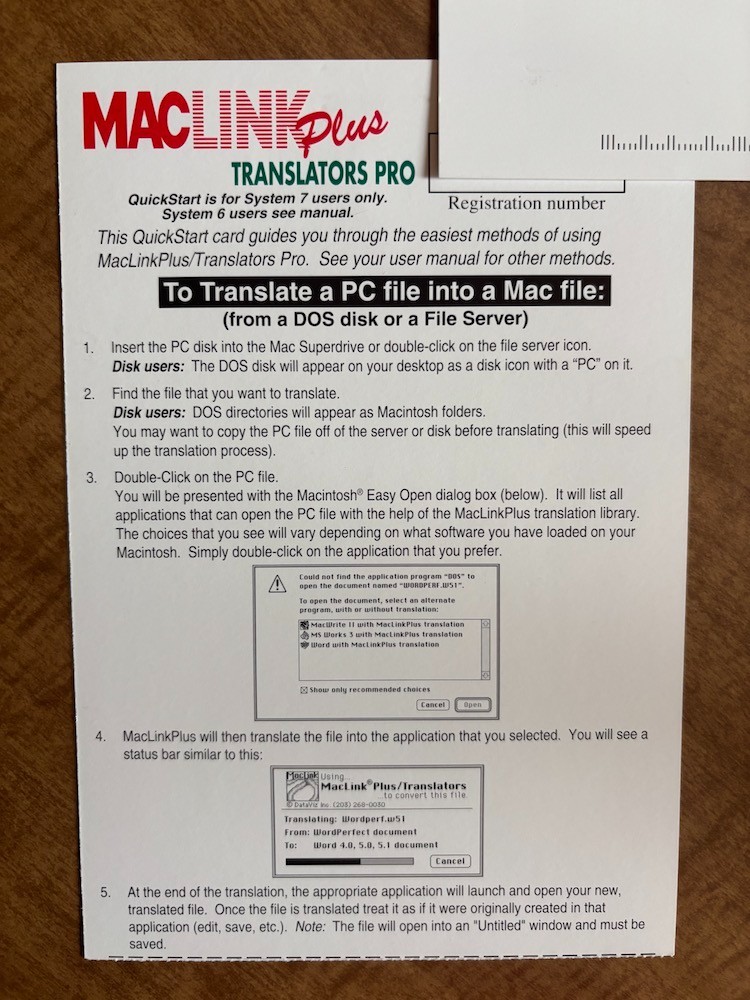 Maclink Plus Translators Pro on 3.5″ disks with box and manual for Macintosh