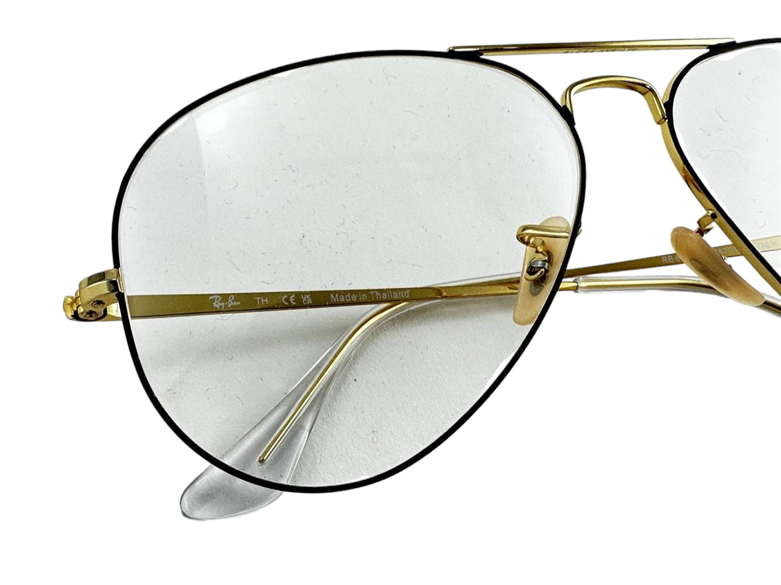 Ray Ban NEW Aviator Matte Black Fashion Frames Gold 58-14-140 Eyeglasses RX6489