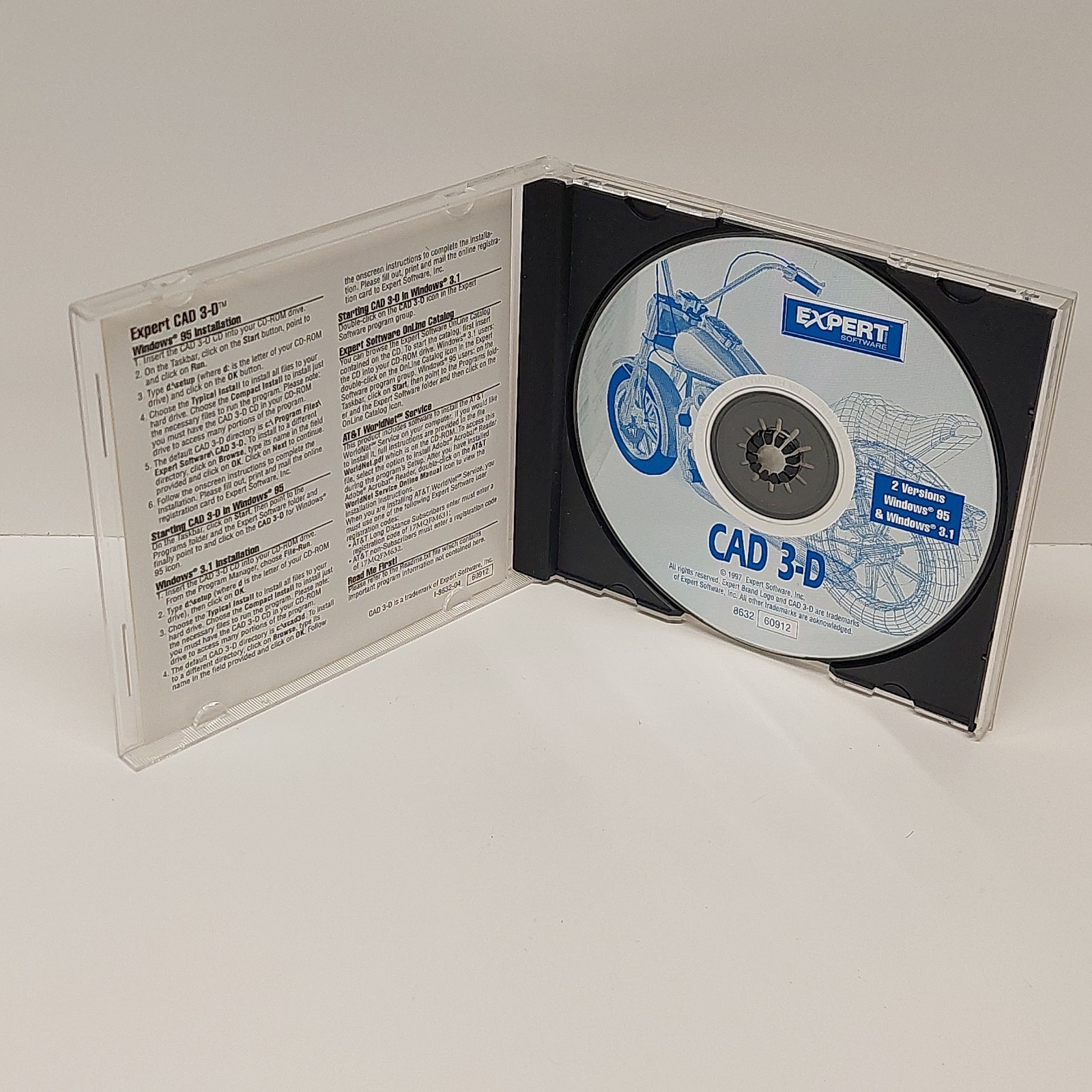 Vintage Expert Software CAD 3-D (PC CD-ROM, Windows 95/3.1) Free Shipping