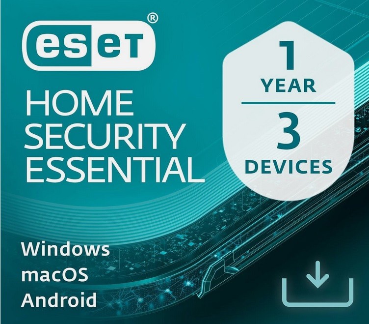 ESET Home Security Essential 1 Year License – 3 Devices Subscription