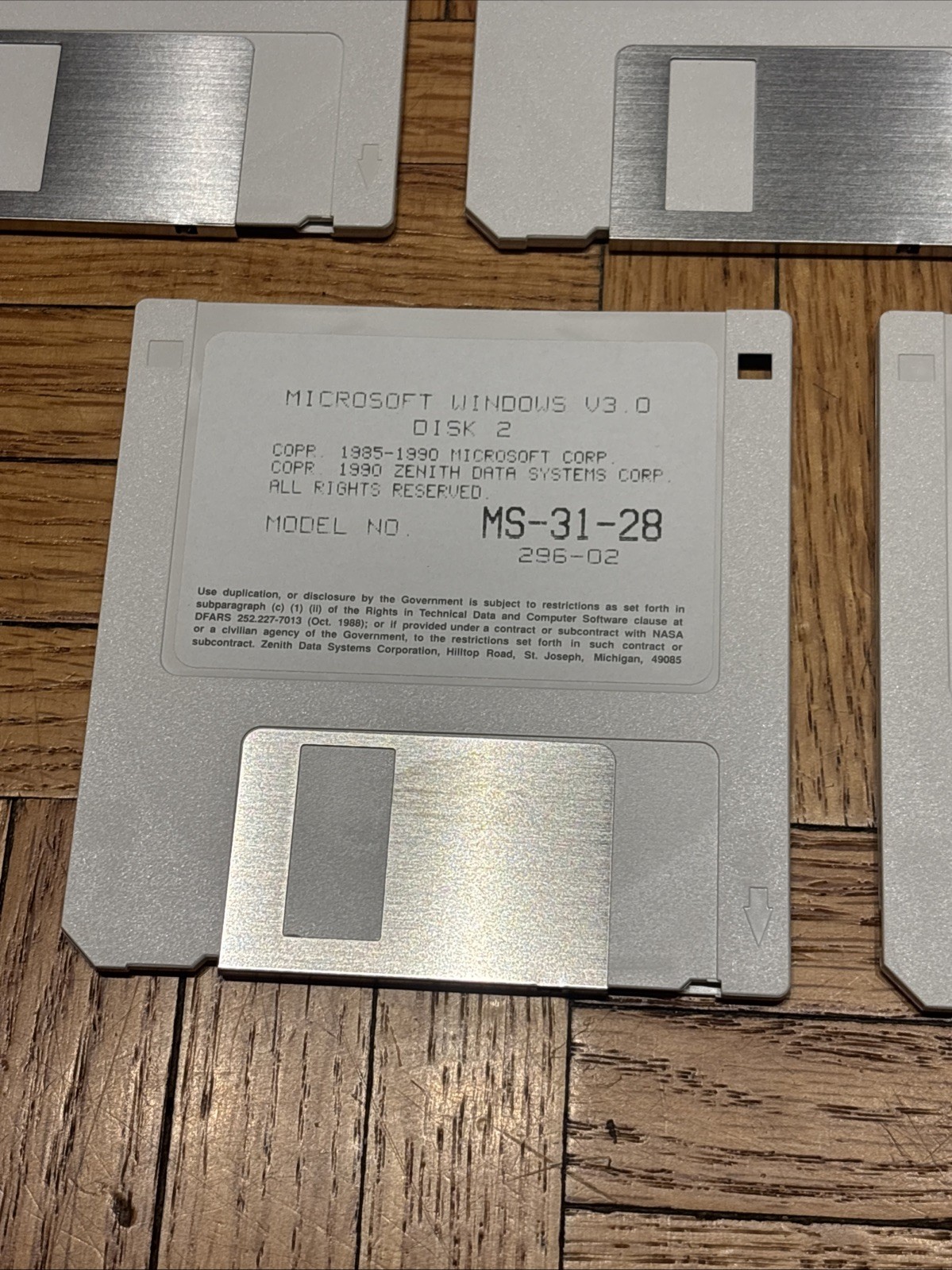 Vintage Zenith Microsoft MS-DOS 3.0 Operating System 3.5 Floppy Disks & Manual