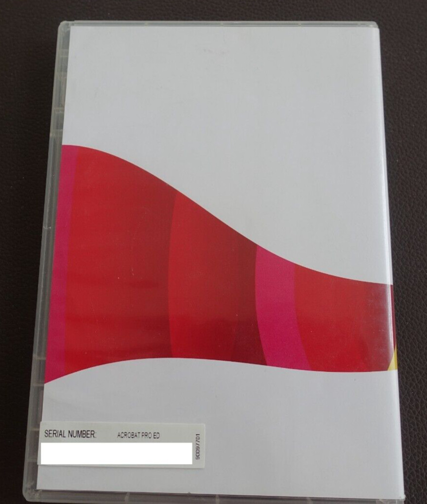 Adobe Acrobat 9 Professional installation CD with product key