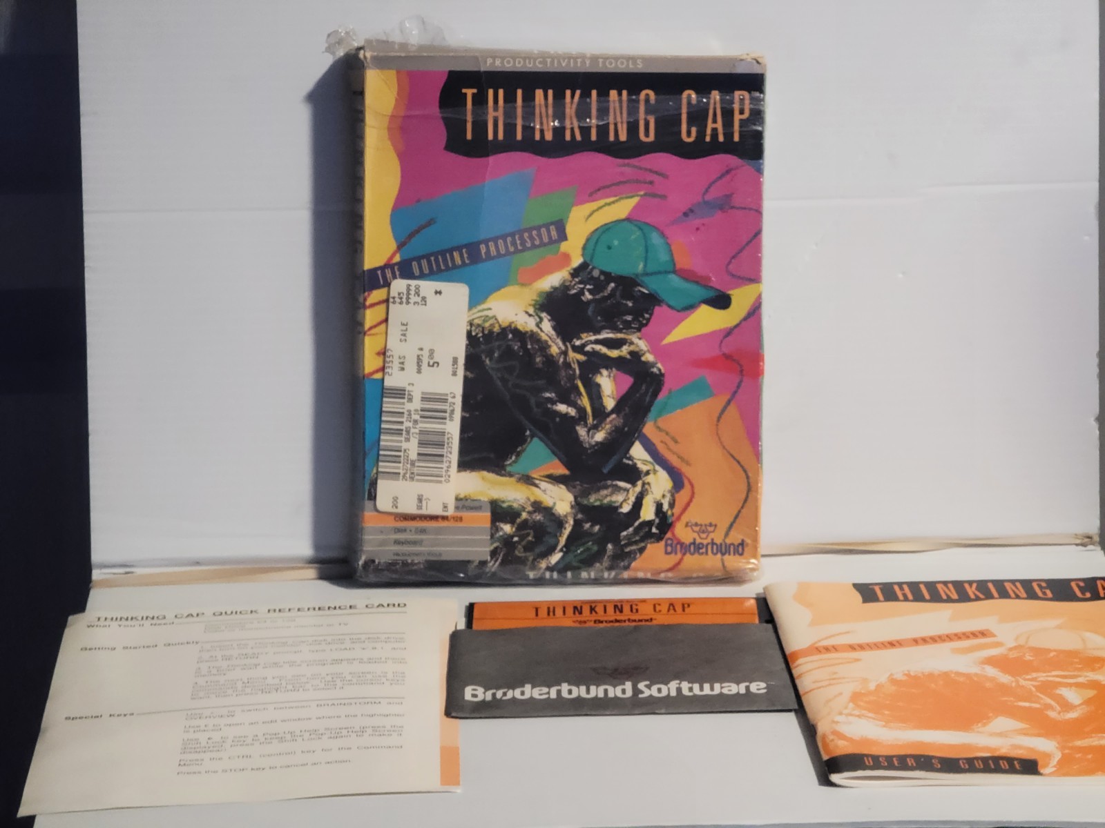 Thinking Cap The Outline Processor by Broderbund for C64 – C128 RARE. UNTESTED