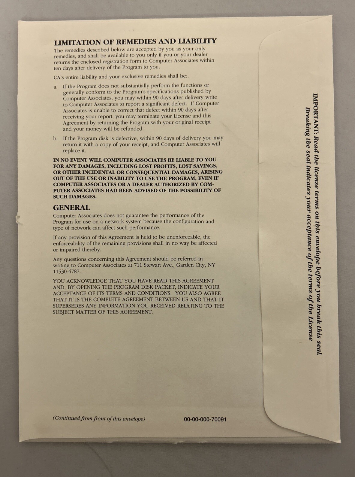Computer Associates dBFast Version 1.7 Demo 1991 Vintage dBase Computer Software