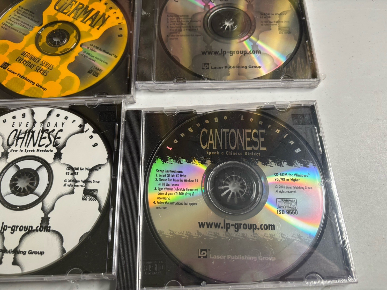 LOT Language Learning CDs Windows 95 98 Russian German Italian Italian Cantonese