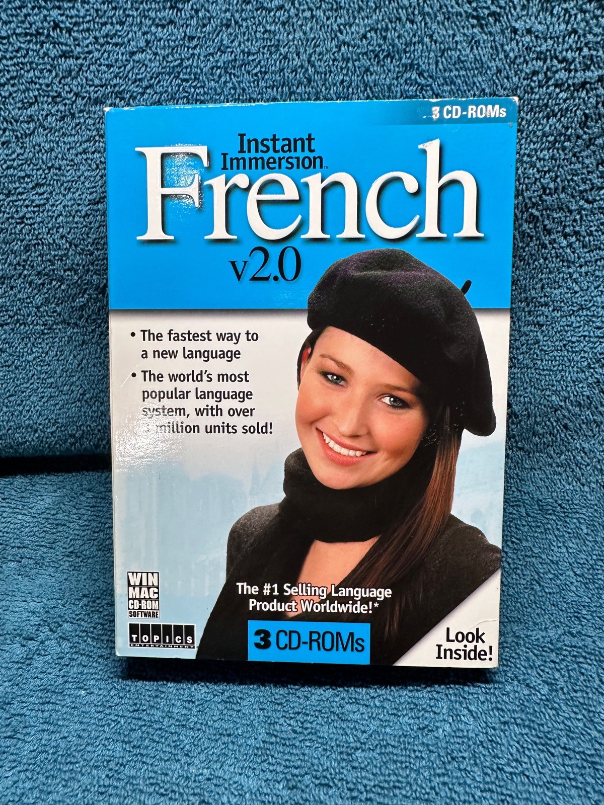 Instant Immersion French 2.0 TOPICS Entertainment Computer Software 3 CDs Used