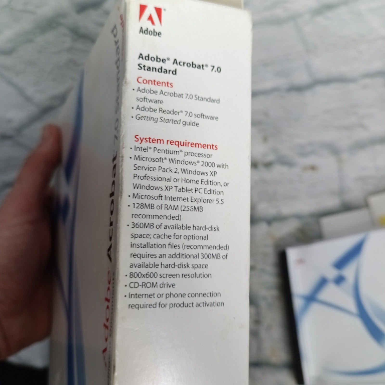 Adobe Acrobat 7.0 Standard Upgrade Windows PC Software Box CD Manuals Serial