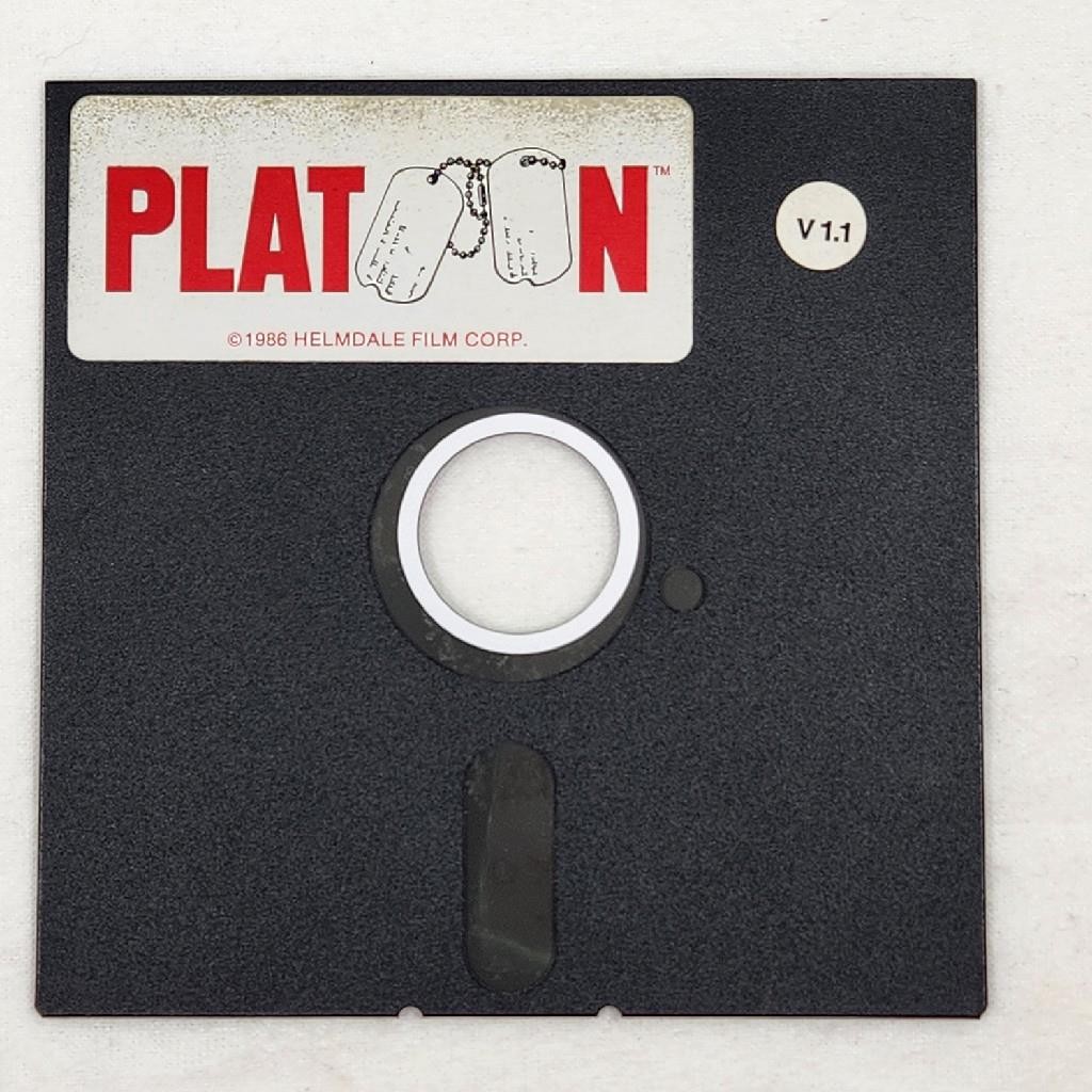 Platoon by 1986 Helmdale Film Corp for Commodore 64/128 C64 5.25″ Floppy Disk