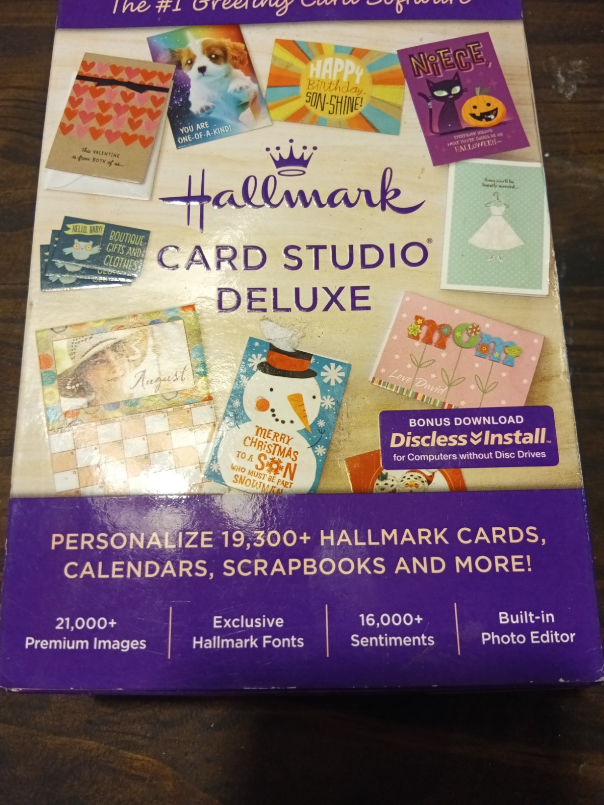 Hallmark Card Studio 2019 Deluxe 2-Disc Set PC DVD Windows 10 Cards Calendars