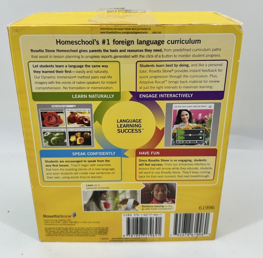 Rosetta Stone Korean Levels 1,2 & 3 Homeschool Edition