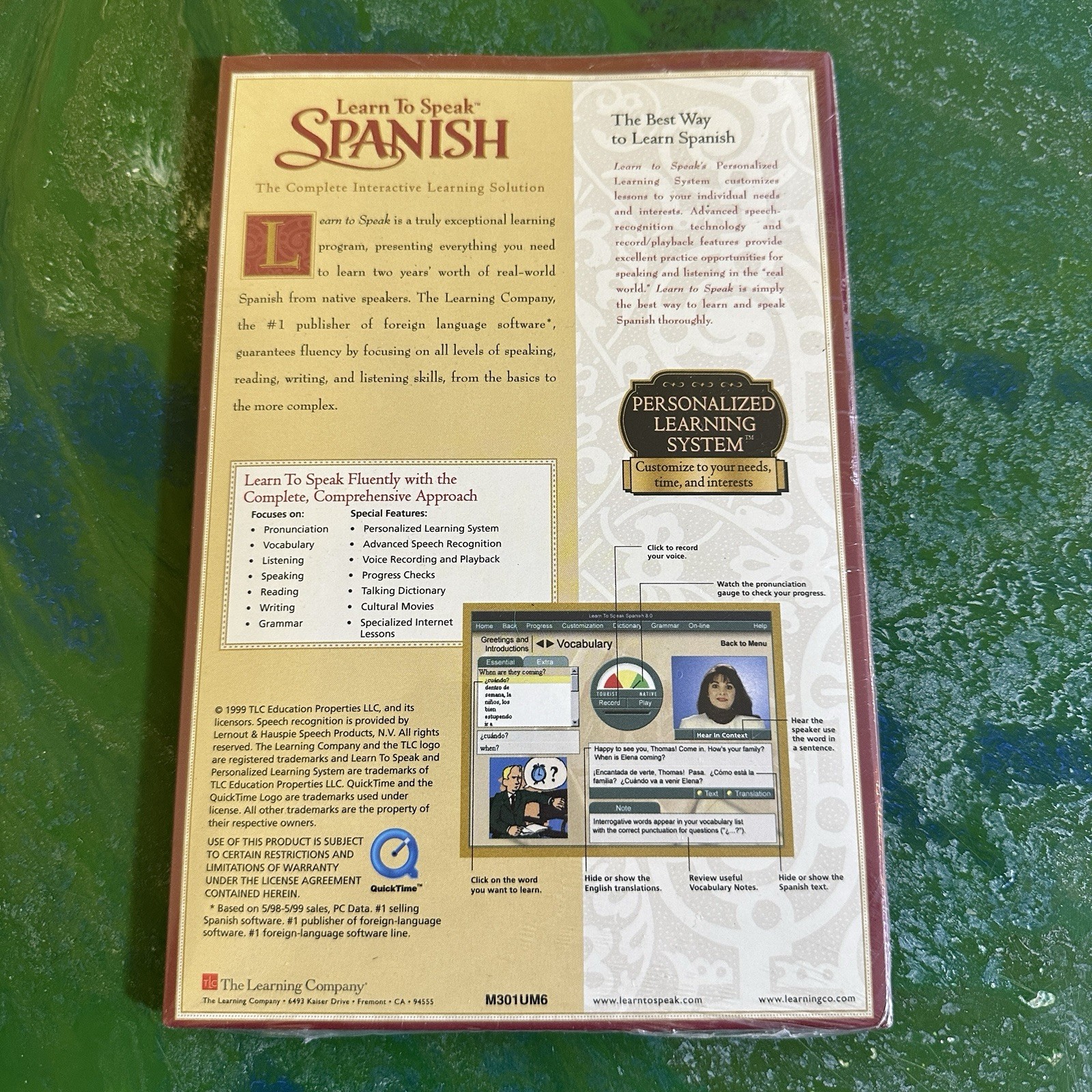 The Learning Company Learn To Speak Spanish Version 8.0 4 CD Set NEW Sealed NOS