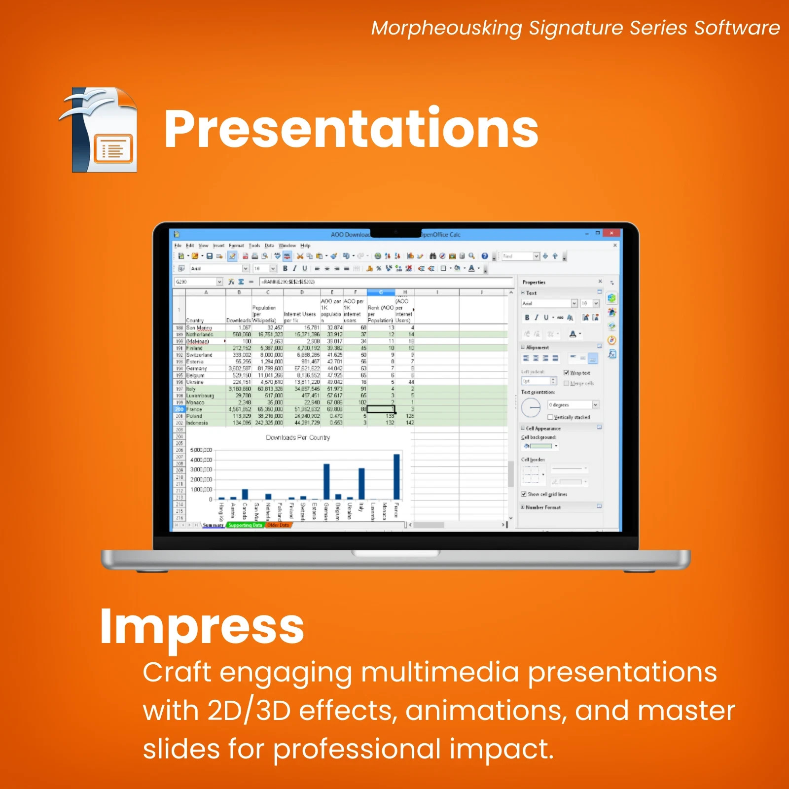 Open Office 2023 | Word Processor, Slide Show, Spreadsheet Software Suite | CD