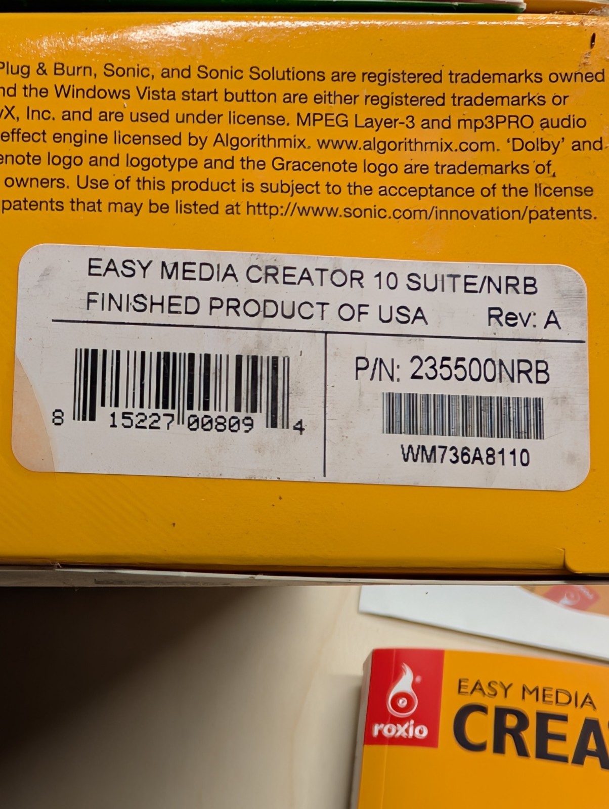 ROXIO EASY MEDIA CREATOR SUITE 10 SOFTWARE CD BOOKLET USER GUIDE USED CONDITION