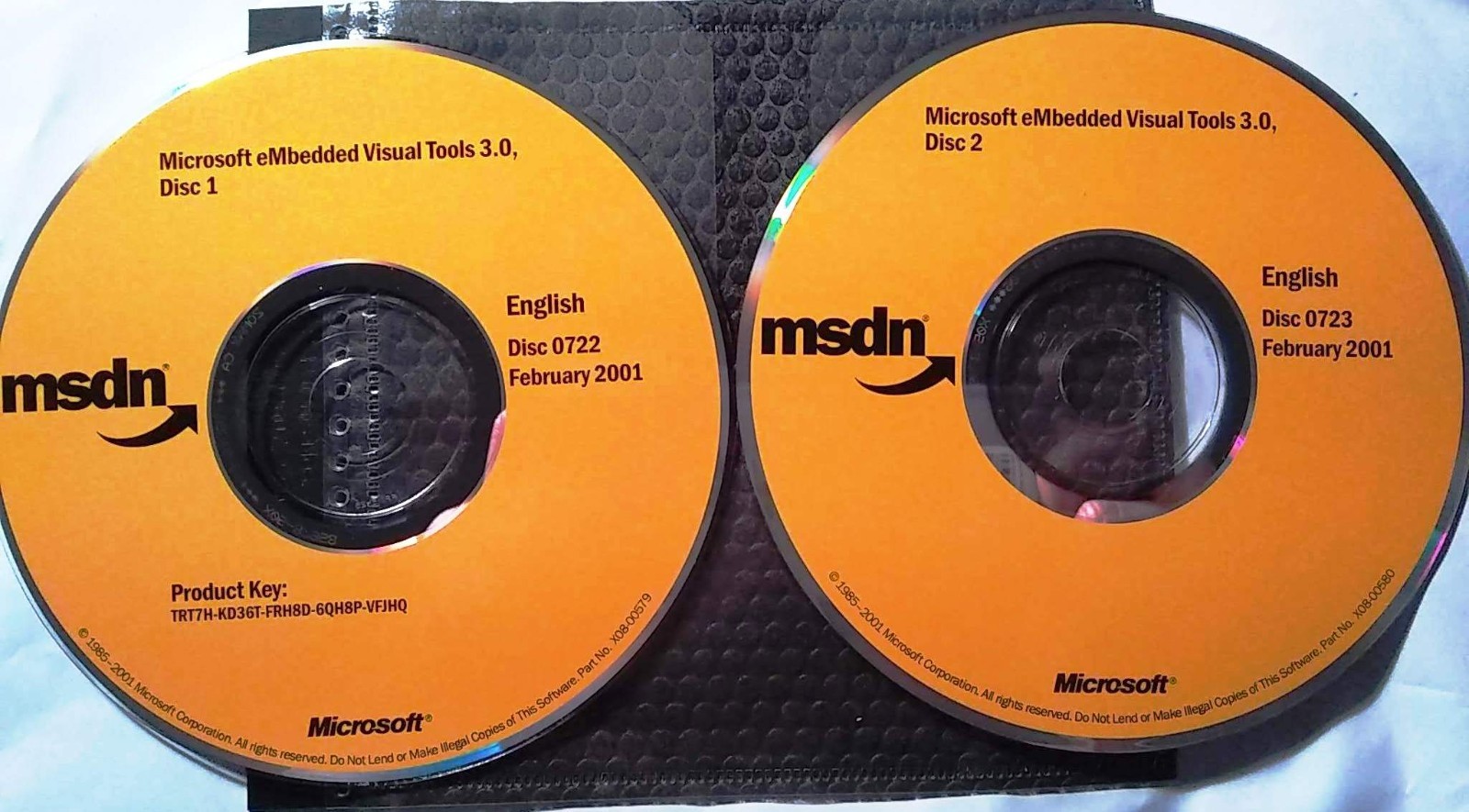 Microsoft eMbedded Visual Tools 3.0 Install CD Set w/ Key & License