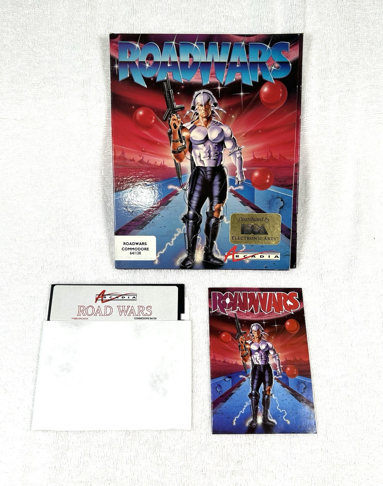 RARE Roadwars Commodore 64/128 C64 Game w. Cardboard Case and Booklet
