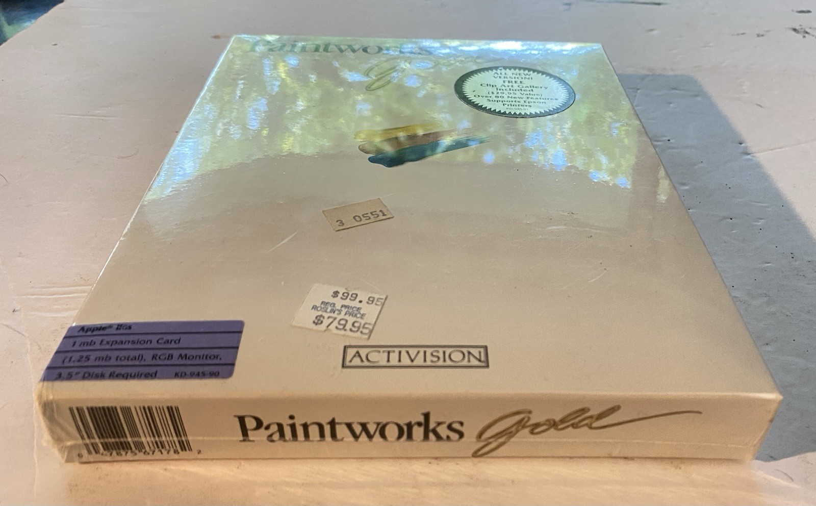Vintage PAINTWORKS GOLD FACTORY SEALED Apple IIgs 2.5” 1mb 1988 Activision