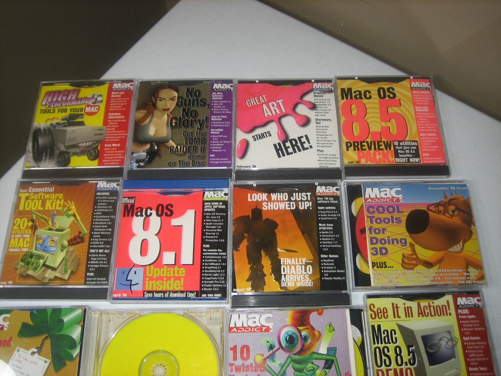 Lot of 15 Vintage MacAddict CD-ROM the Disc 1996, 97, 98, 99, 01, 02, 06