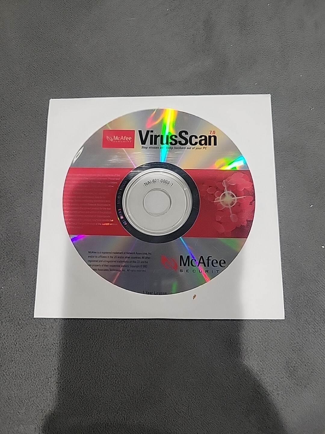 Mcafee Virus Scan Professional 7.0 Windows XP – Single User License Disc Only