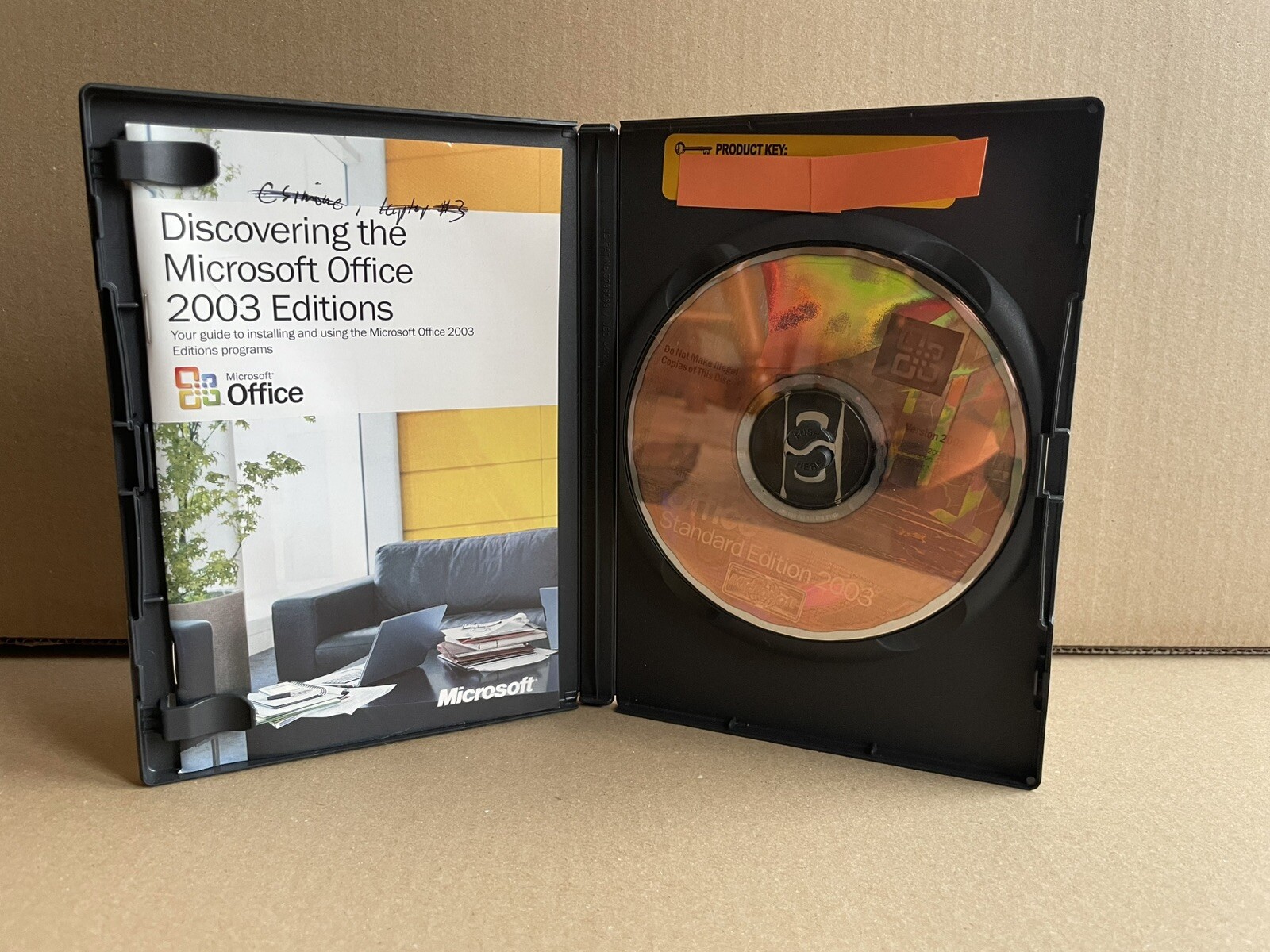 Microsoft Office 2003 Standard Edition With booklet and PKC some writing on book