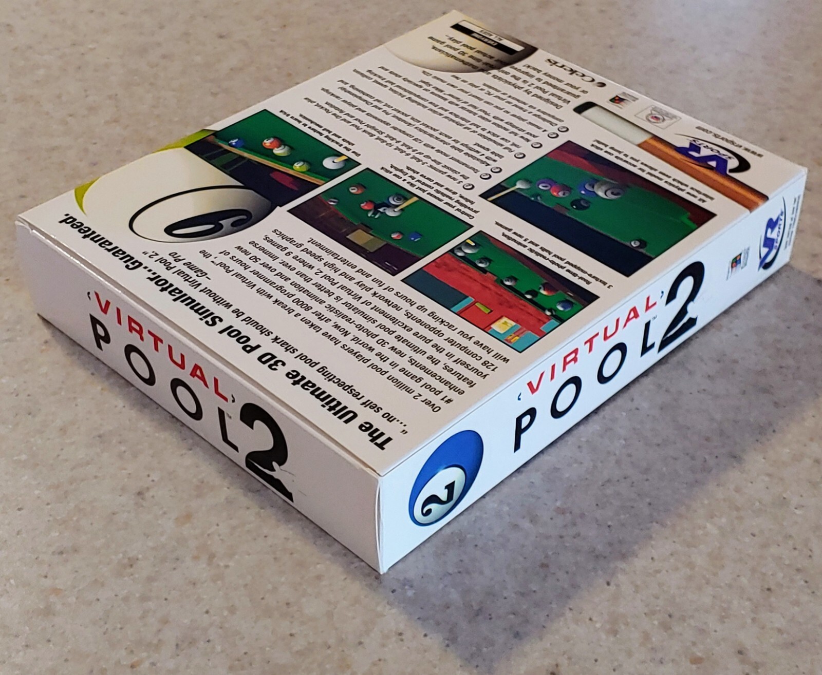 Virtual Pool 2 PC CD-ROM with Original Outer Box, Manual, Jewel Case, & CD NICE!