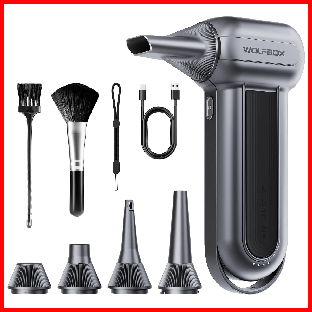 Wolfbox Mf100 Electric Air Duster-150000Rpm Super Power Cordless Air Duster