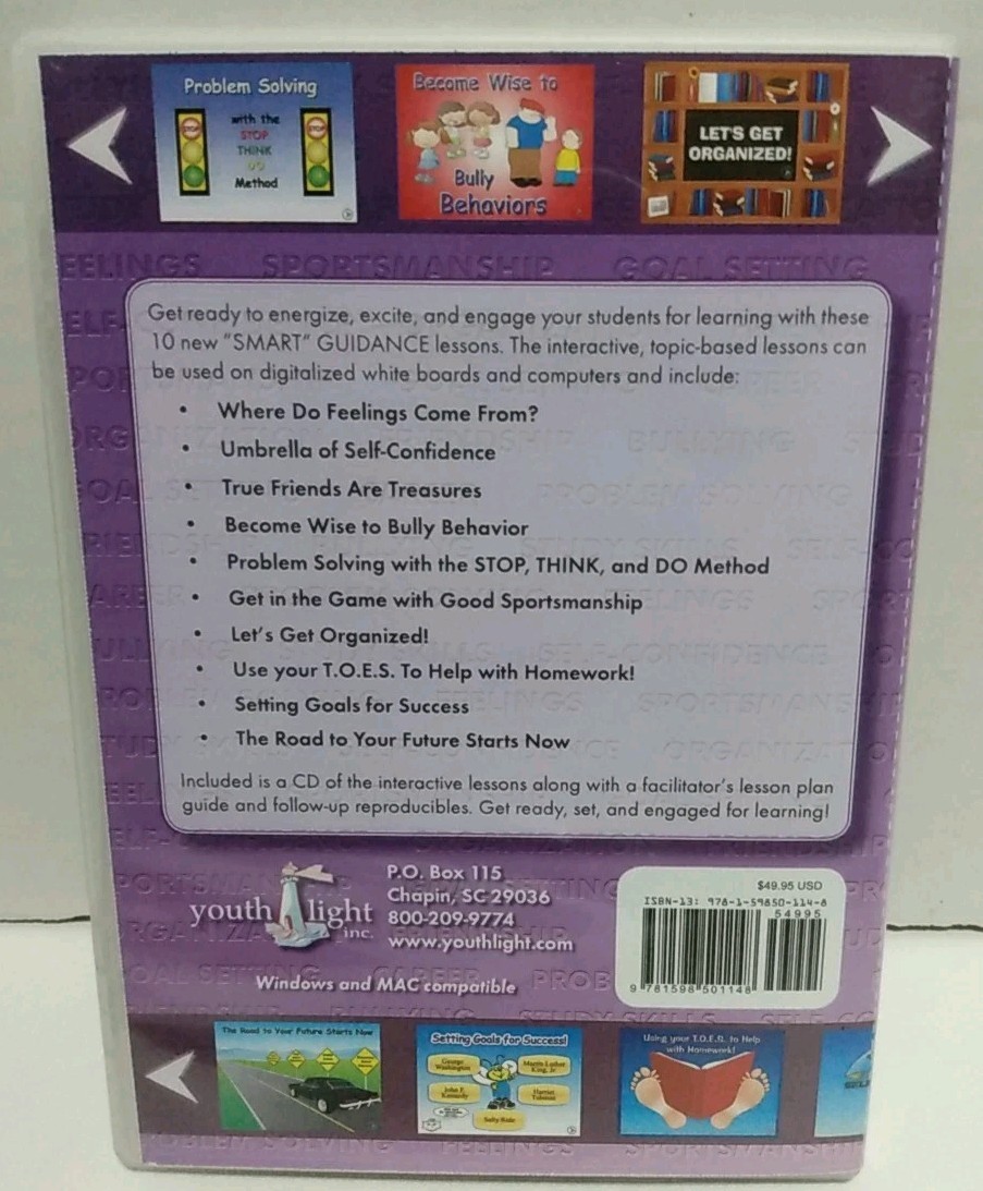 “Smart” Guidance Interactive Lessons For Digital White Boards / Computer CD /DVD