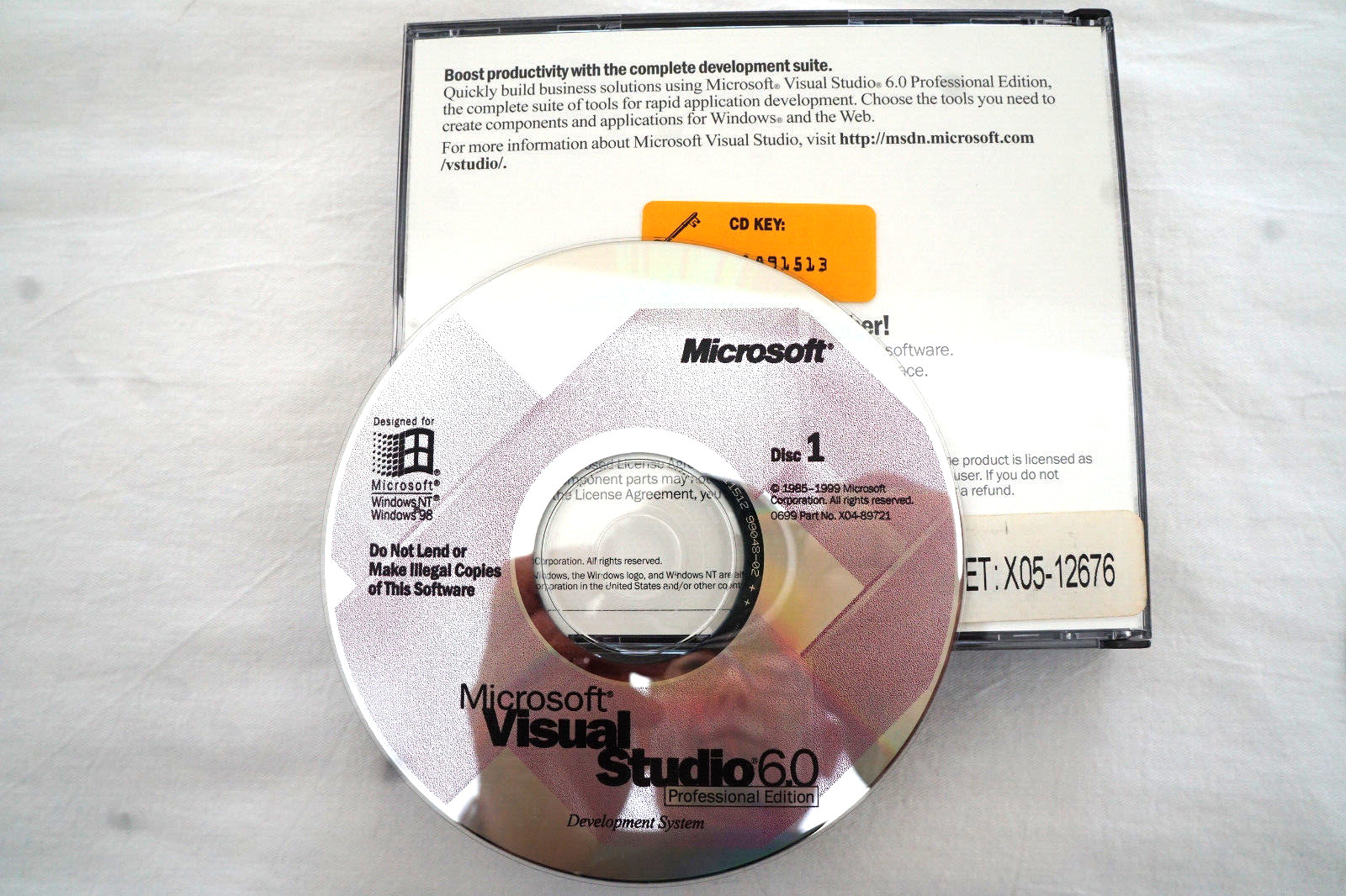 Microsoft Visual Studio Professional 6.0 6 PRO FULL VERSION Windows BASIC C++