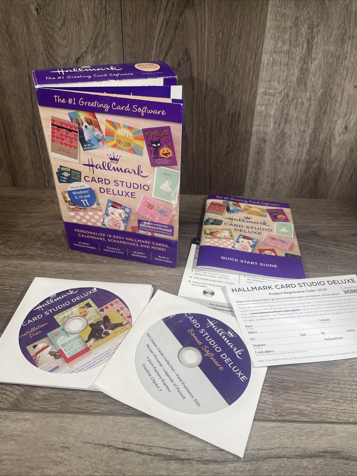 Hallmark Card Studio Deluxe Software Create Custom Cards Kit – Software & Guide